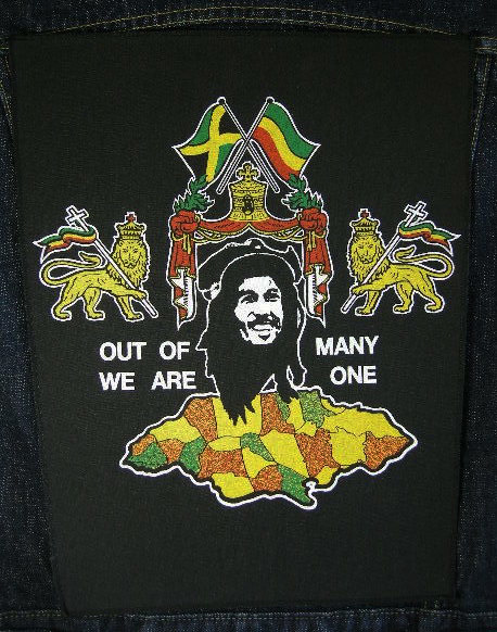  Bob *ma- Lee Bob Marley 80s VINTAGE неиспользуемый товар Vintage очень большой огромный нашивка задний patch Bob ma- Lee 