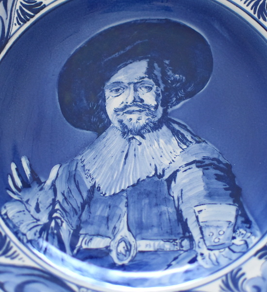  Dell fto hand ..17 century Holland painter France * Hal s[... sake ..] decoration plate / Delfts Blauw RAM