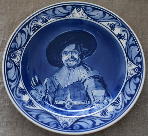  Dell fto hand ..17 century Holland painter France * Hal s[... sake ..] decoration plate / Delfts Blauw RAM