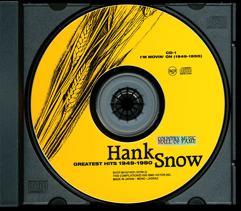 盤面良好 3CD 国内盤 ハンク・スノウ/Hank Snow - グレイト・ヒッツ 1949~1980　a4B00005EI2C_トレイは撮影用です。