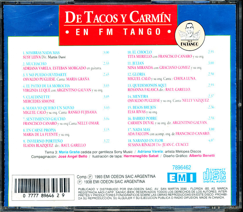 De Tacos y Carmin - En FM Tango　タンゴ　4枚同梱可能　f7n_画像2