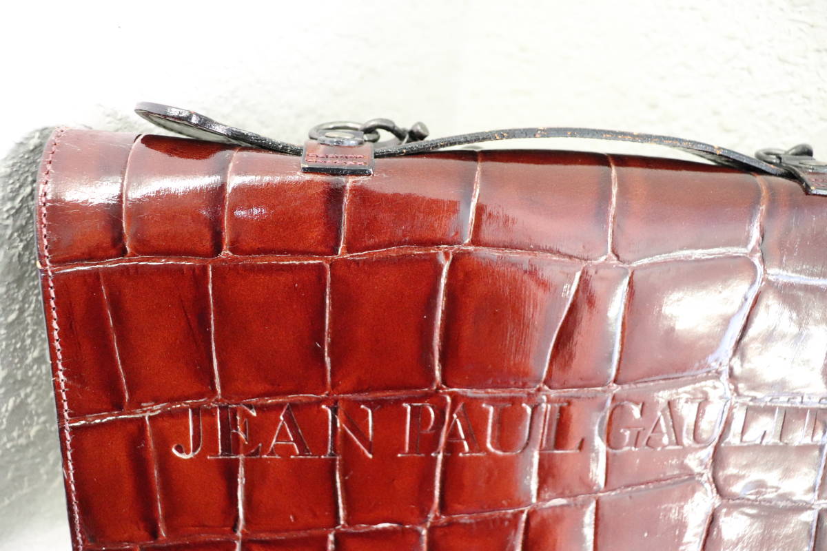即納&大特価】 ジャンポールゴルチエ 本革コンビ ジップ Jean Paul