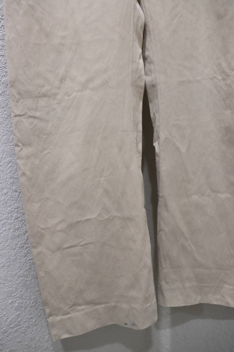 即決 07SS Archive 初期 MARTIN MARGIELA ⑩ マルタンマルジェラ ウエストレザー切替 アナトミックパンツ 揺ったりパンツ フックパンツ 44_画像4