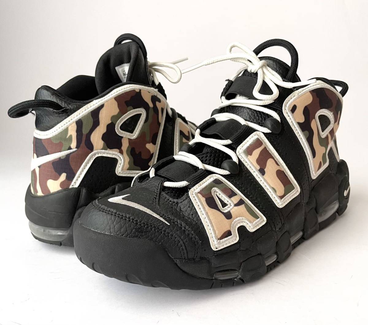 NIKE AIR MORE UPTEMPO 96 QS BLACK CAMOナイキ エア モアアップテンポ ブラック カモ モアテン カモフラ 迷彩CJ6122-001 正規品_画像1