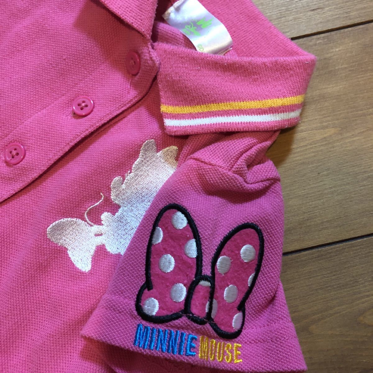 ワンピース　ポロシャツ　95　女の子　ミニー  ディズニー　ピンク　半袖