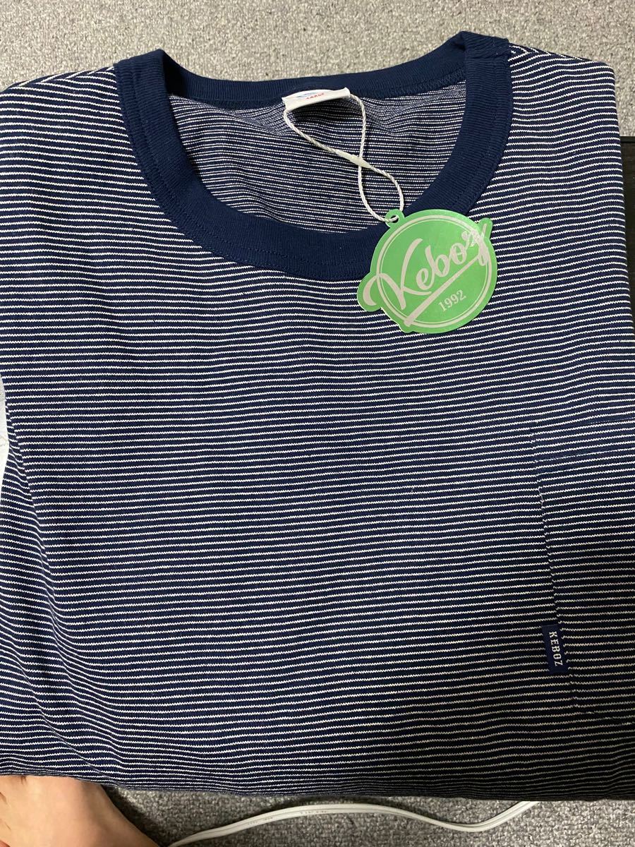 BORDER S/S POCKET TEE【NAVY】ケボズ keboz