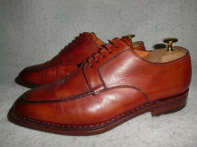 ☆伊製 Santoni Uチップレザーシューズ UK 7.5 イタリア製サントーニ