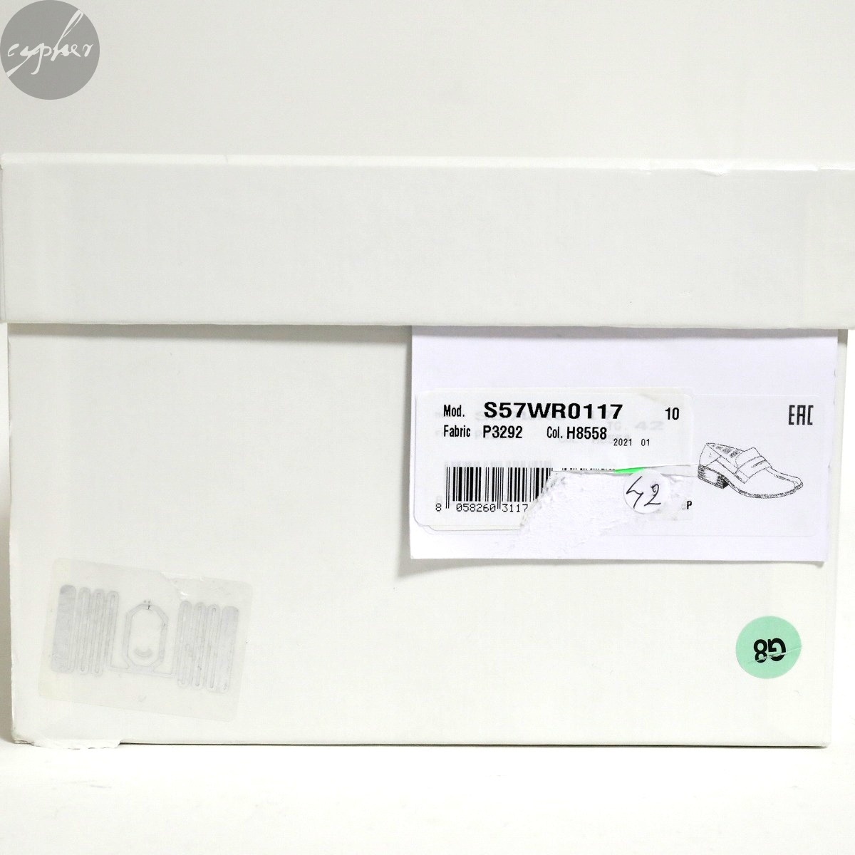 42 27cm 新品 21SS Maison Margiela Tabi レザー ローファー ブラウン