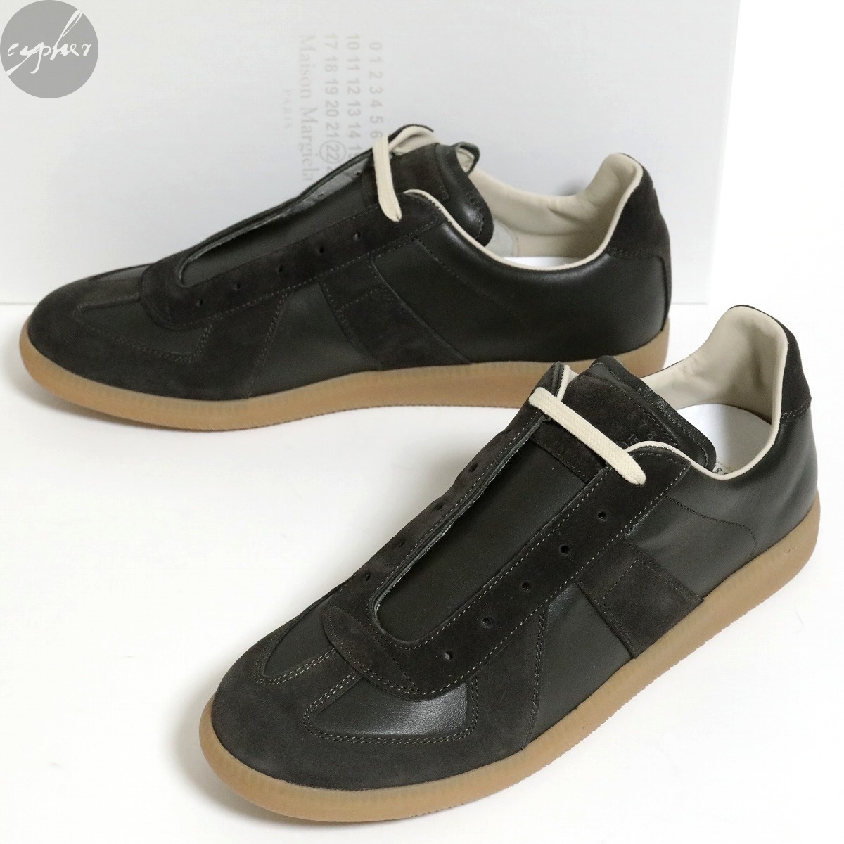 42 27cm 新品 22SS Maison Margiela 22 ジャーマントレーナー ナッパ
