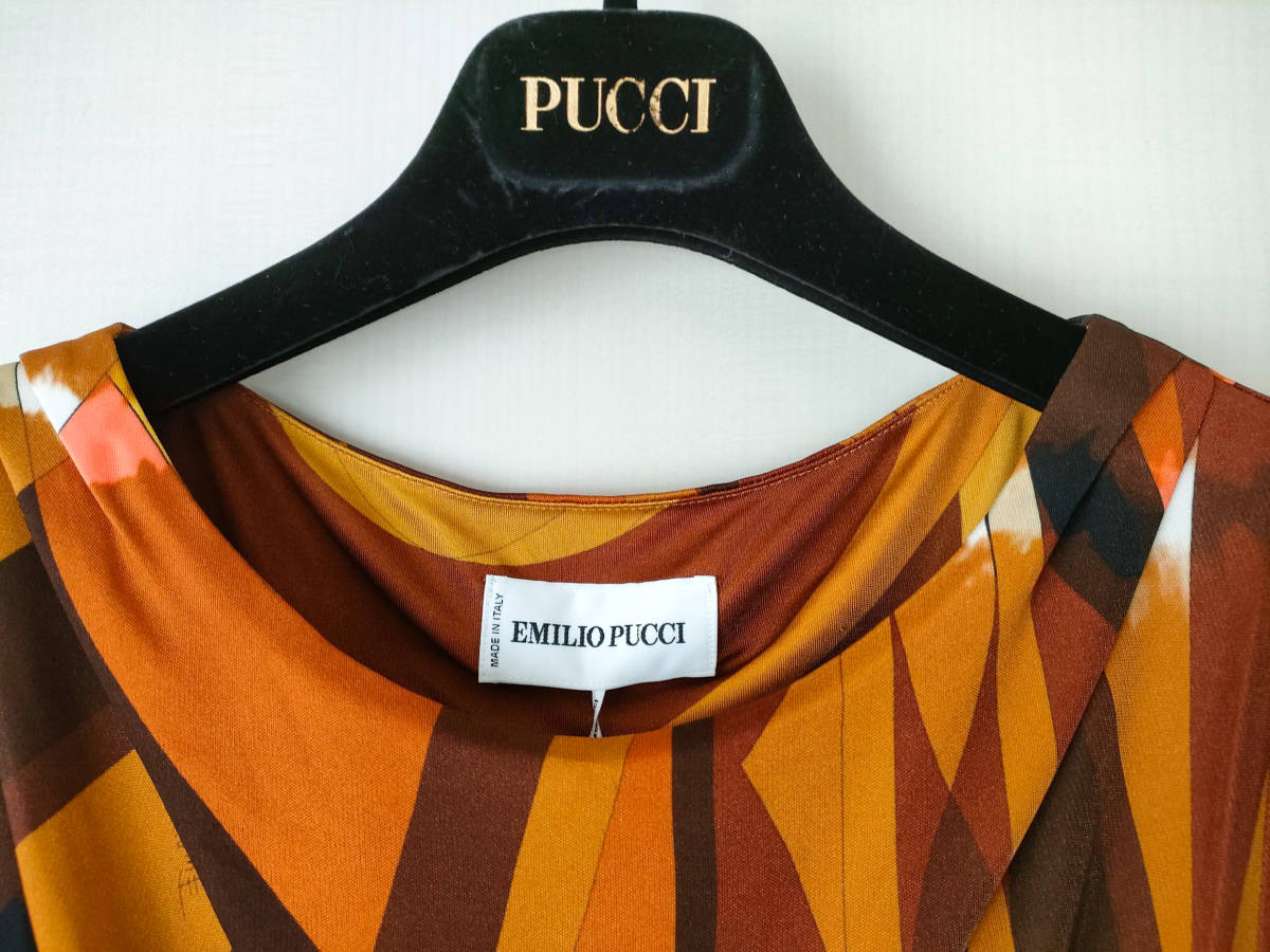 Emilio Puccie milio *pchi* One-piece оттенок коричневого вместе текстильный ремень имеется * размер 38 новый товар Celeb формальный 
