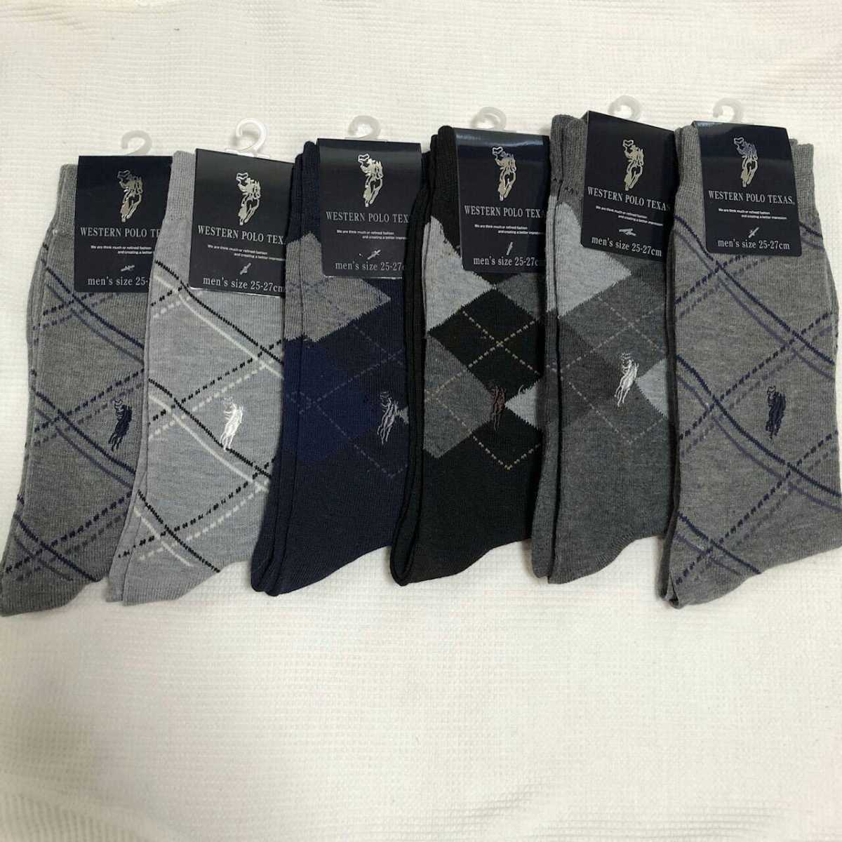 POLO メンズ ソックス 紳士靴下 6足