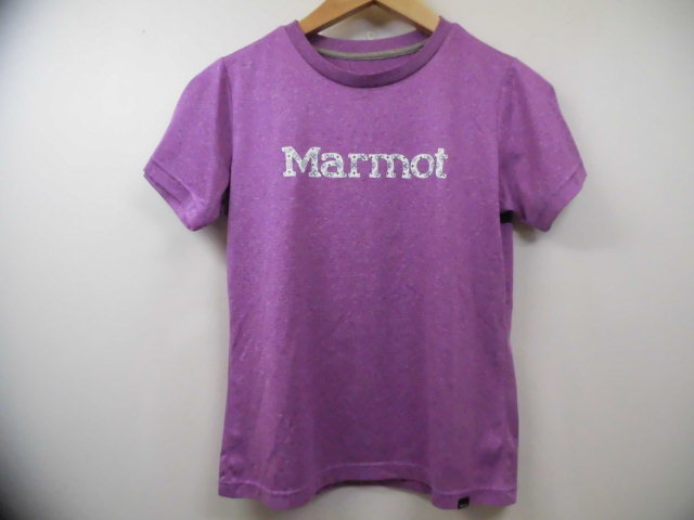Marmot マーモット 半袖 Tシャツ TOWN JA 63 ブランドロゴ パープル 紫 サイズS_画像1
