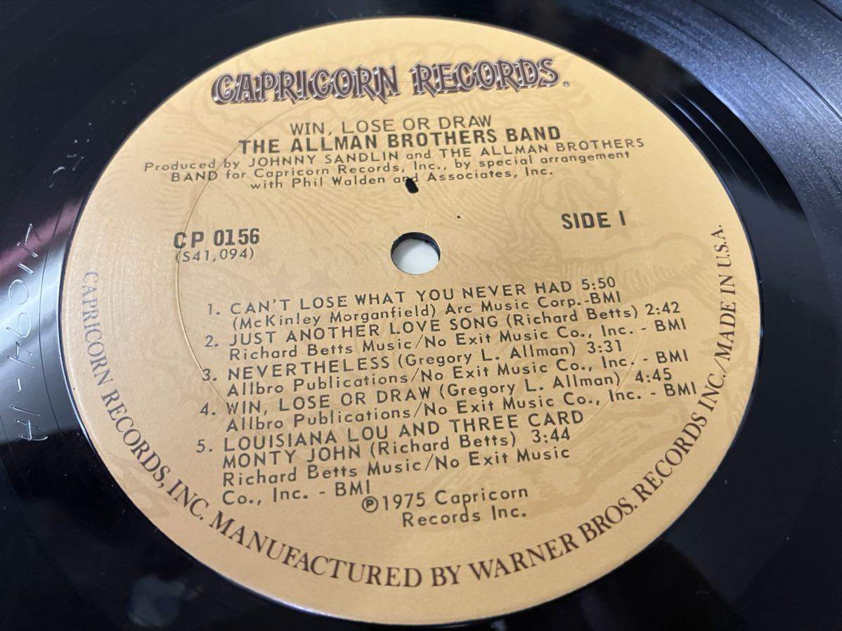 オンライン直販店 The Allman Brothers Band アナログレコード LP