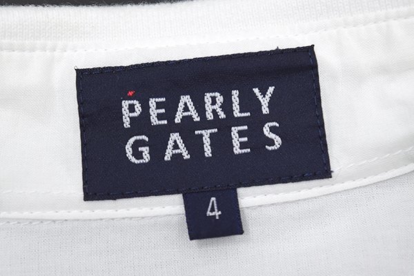 パーリーゲイツ 日本製【PEARLY GATES】ロゴ刺繍入り ラグランスリーブ 半袖ポロシャツ 4/L相当_画像8