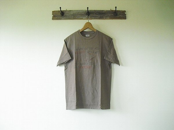 Lot.33005　クルーネックＴシャツ/Great As I am（ダブルワークス）　多色刷り　コットン100%　希少　モカ　絶版品　美USED　ウエアハウス_画像1