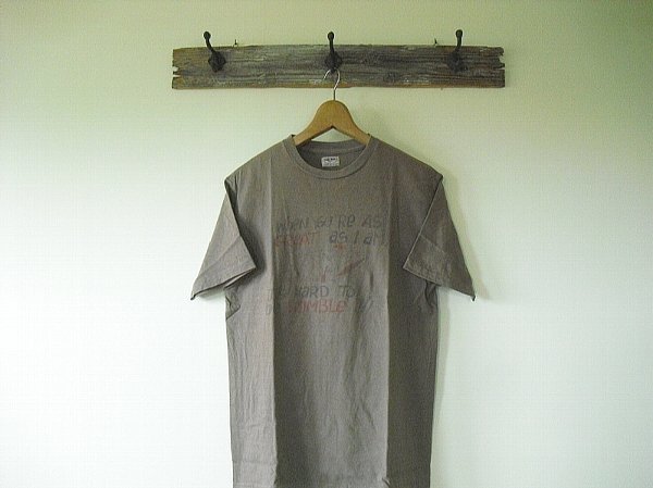 Lot.33005　クルーネックＴシャツ/Great As I am（ダブルワークス）　多色刷り　コットン100%　希少　モカ　絶版品　美USED　ウエアハウス_画像3