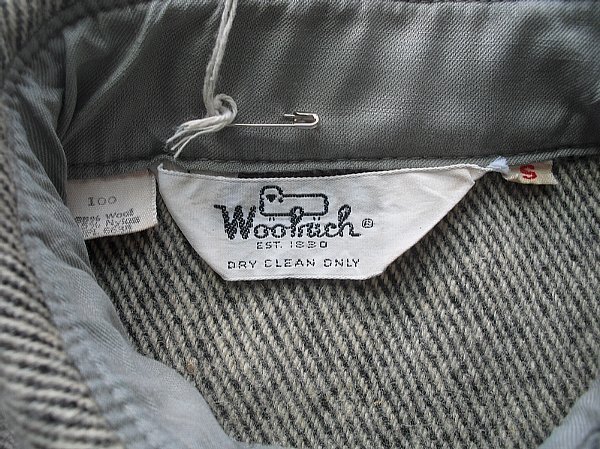 Woolrich Wool Shirt（1970年代）　ウールリッチ　ウールシャツ　Made in U.S.A.　グレー　＠S　ヘリンボーン　ヴィンテージ　美USED_画像9