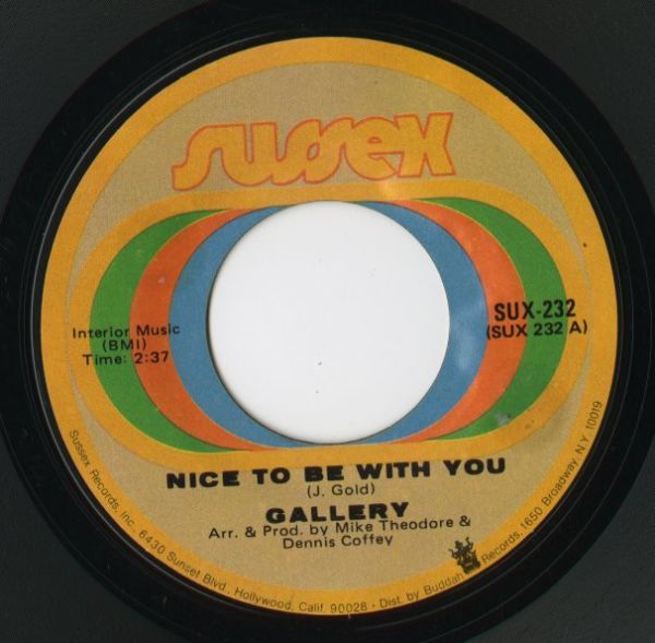 【ロック 7インチ】Gallery - Nice To Be With You / Ginger Haired Man [Sussex SUX 232]_画像2