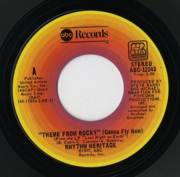 【ソウル 7インチ】Rhythm Heritage - Theme From Rocky (Gonna Fly Now) / Last Night On Earth [ABC-12243]_画像2