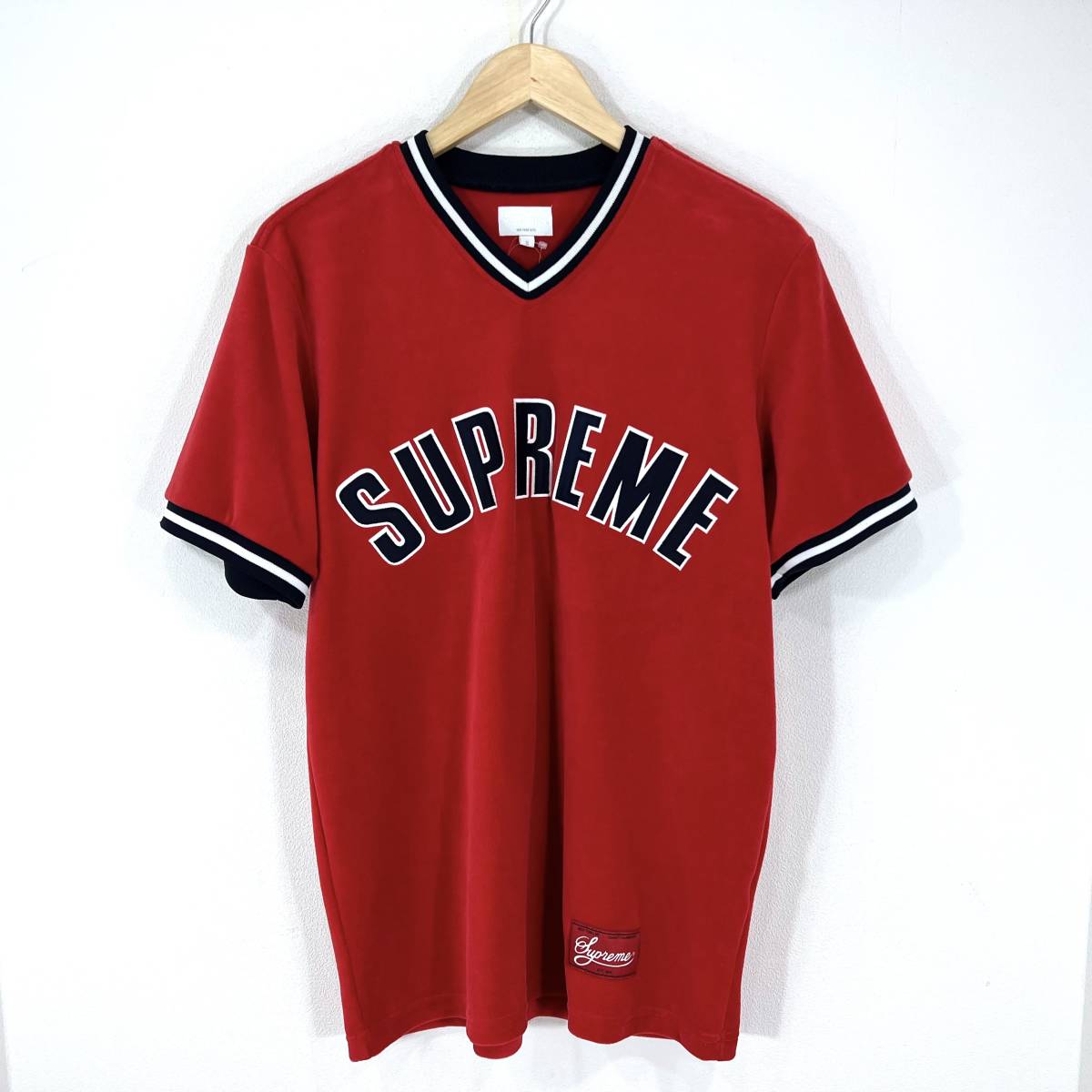 大人気新品 S ゲームシャツ ベロア top baseball velour SUPREME 新品