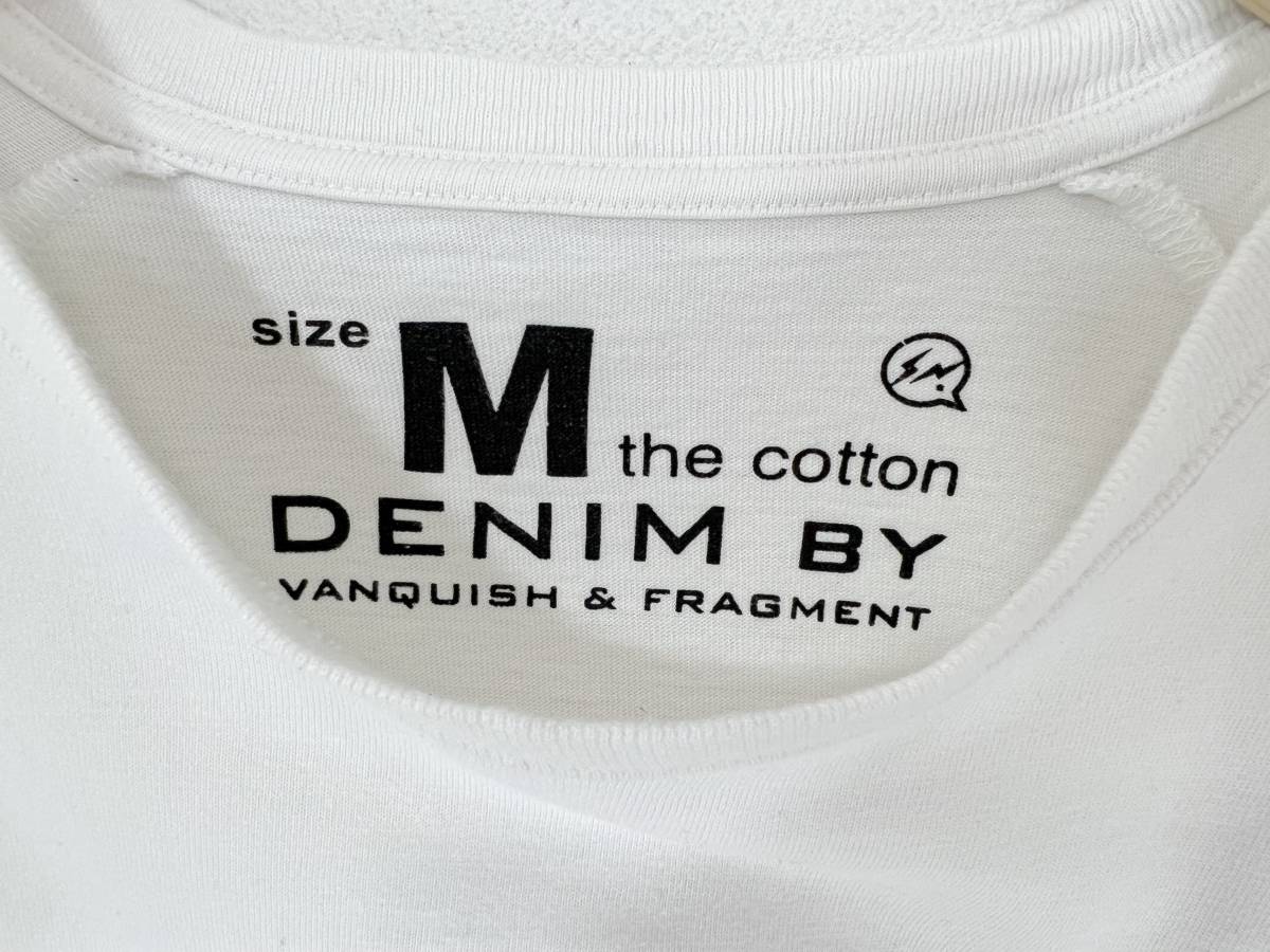 DENIME BY VANQUISH & FRAGMENT 7部丈 ラグラン ブラックロゴ ホワイト M Tシャツ ロンT_画像5