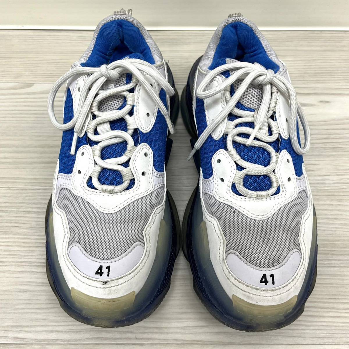 箱保存袋付き BALENCIAGA バレンシアガ TRIPLE S トリプルS クリアソール スニーカー メンズ 544351 W09ON 9169