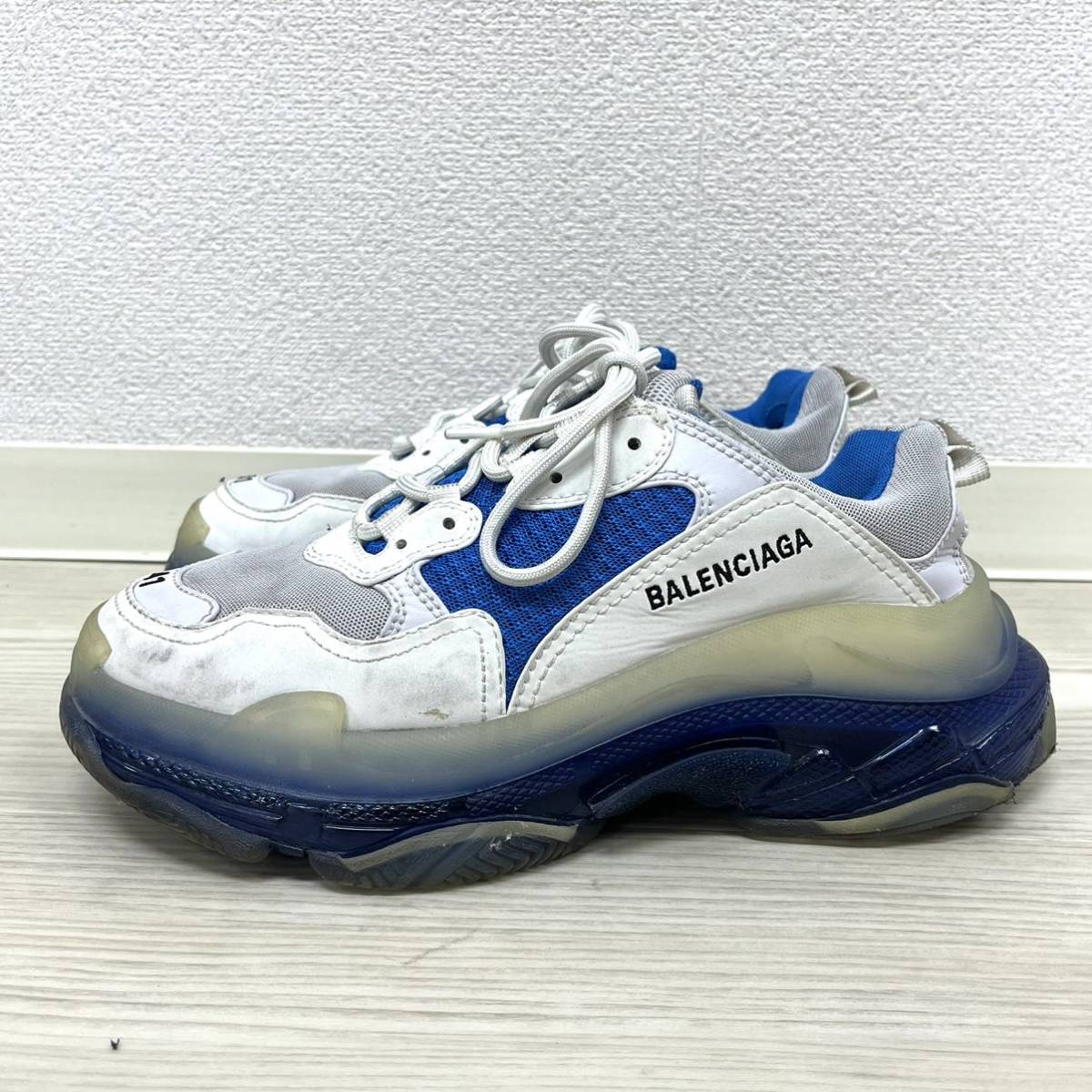 箱保存袋付き BALENCIAGA バレンシアガ TRIPLE S トリプルS クリアソール スニーカー メンズ 544351 W09ON 9169