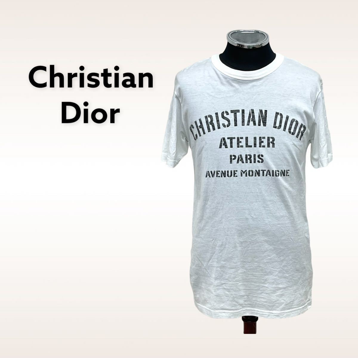 DIOR HOMME ディオールオム 21SS Christian Dior ATELIER アトリエロゴプリント オーバーサイズ コットン Tシャツ メンズ 043J615A0589