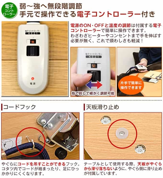 特注販売中 家具調折脚フラットヒーターコタツ 90×60 ウォールナット