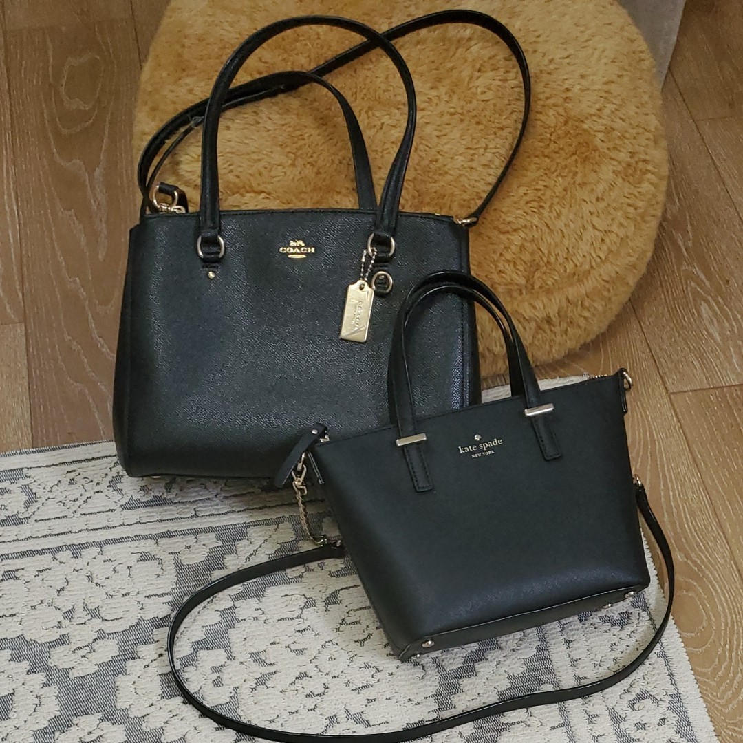 少々難あり】COACH ケイトスペード バッグ2つセット売り!! ブラック ...