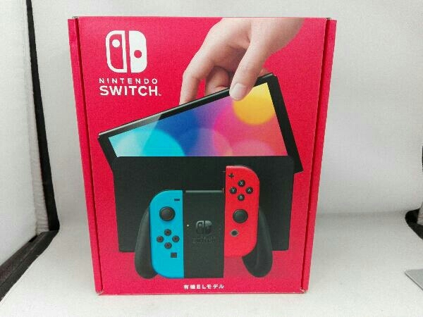 美品 Nintendo Switch(有機ELモデル) Joy-Con(L)ネオンブルー/(R