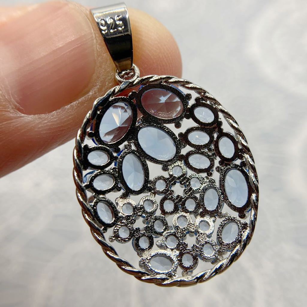  tanzanite . enough. elegant pendant top * lady's necklace silver 925 stamp color stone Cubic Zirconia new goods Y-R