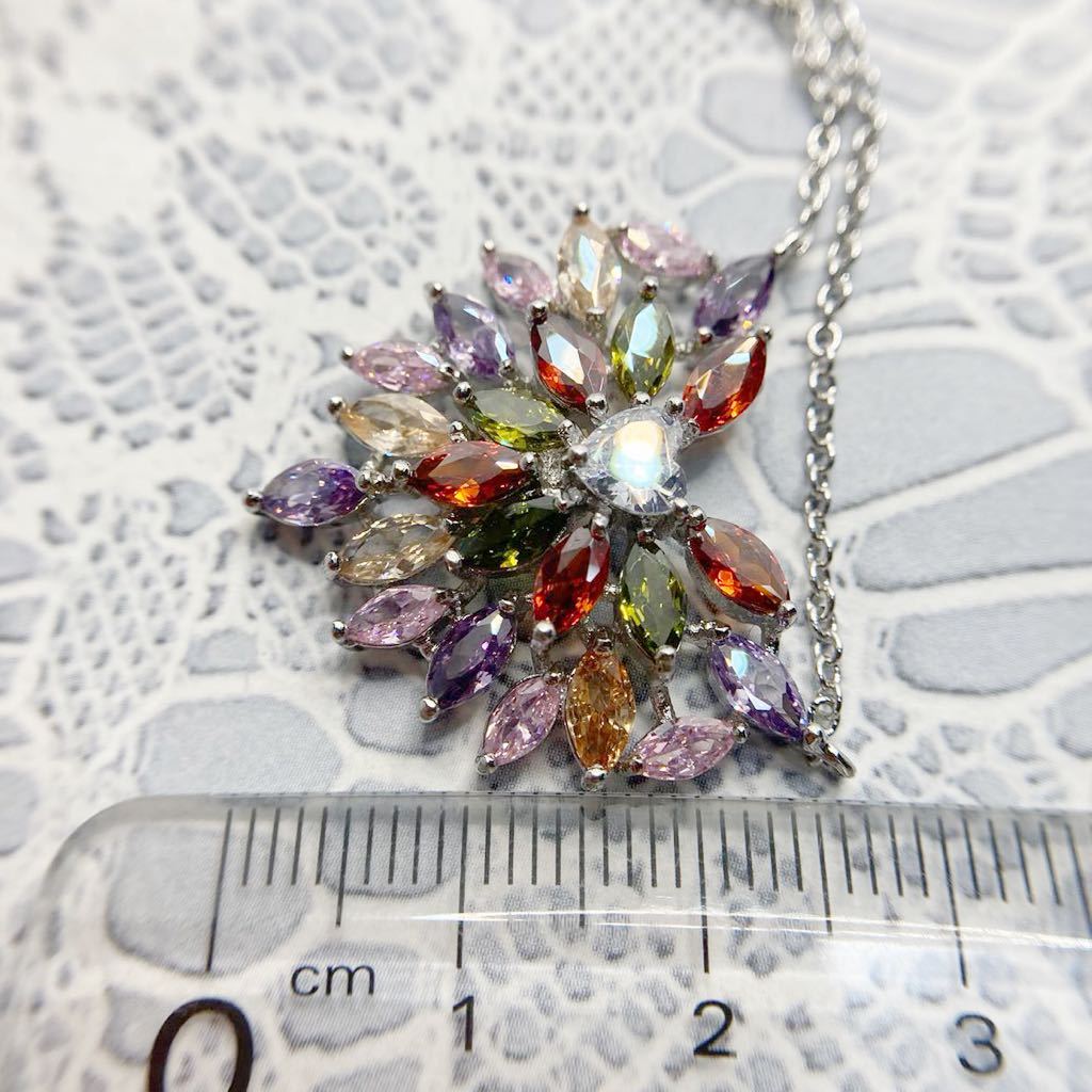 シトリン♡美品 人気【エテ】K18 フルール たて爪 誕生石ネックレス