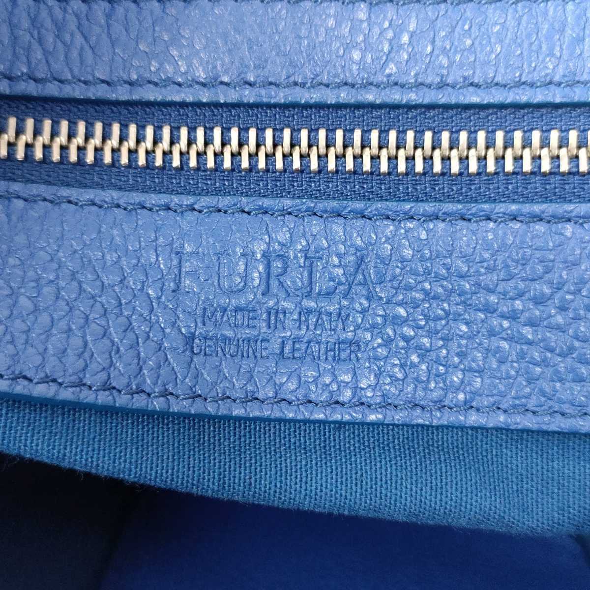 【1円〜　極美品】FURLA フルラ2way レザー ビジネスバッグ ブリーフケース ショルダー トート肩掛け可 斜め掛け可 通勤 メンズ グレー _画像8