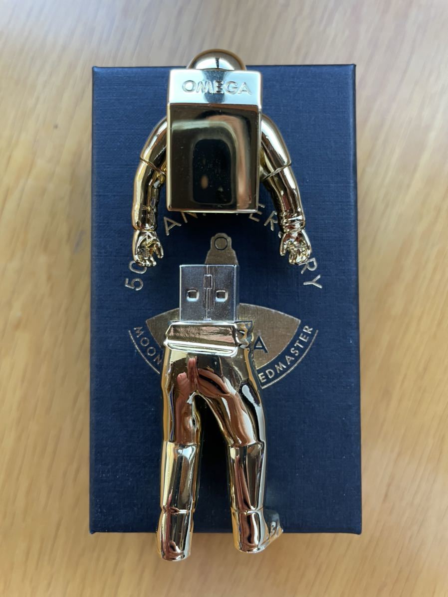 オメガ 50周年 記念 USB 宇宙飛行士 人形 アポロ11号 月面着陸 ゴールド フィギュア OMEGA 50th アストロノーツ スピードマスター