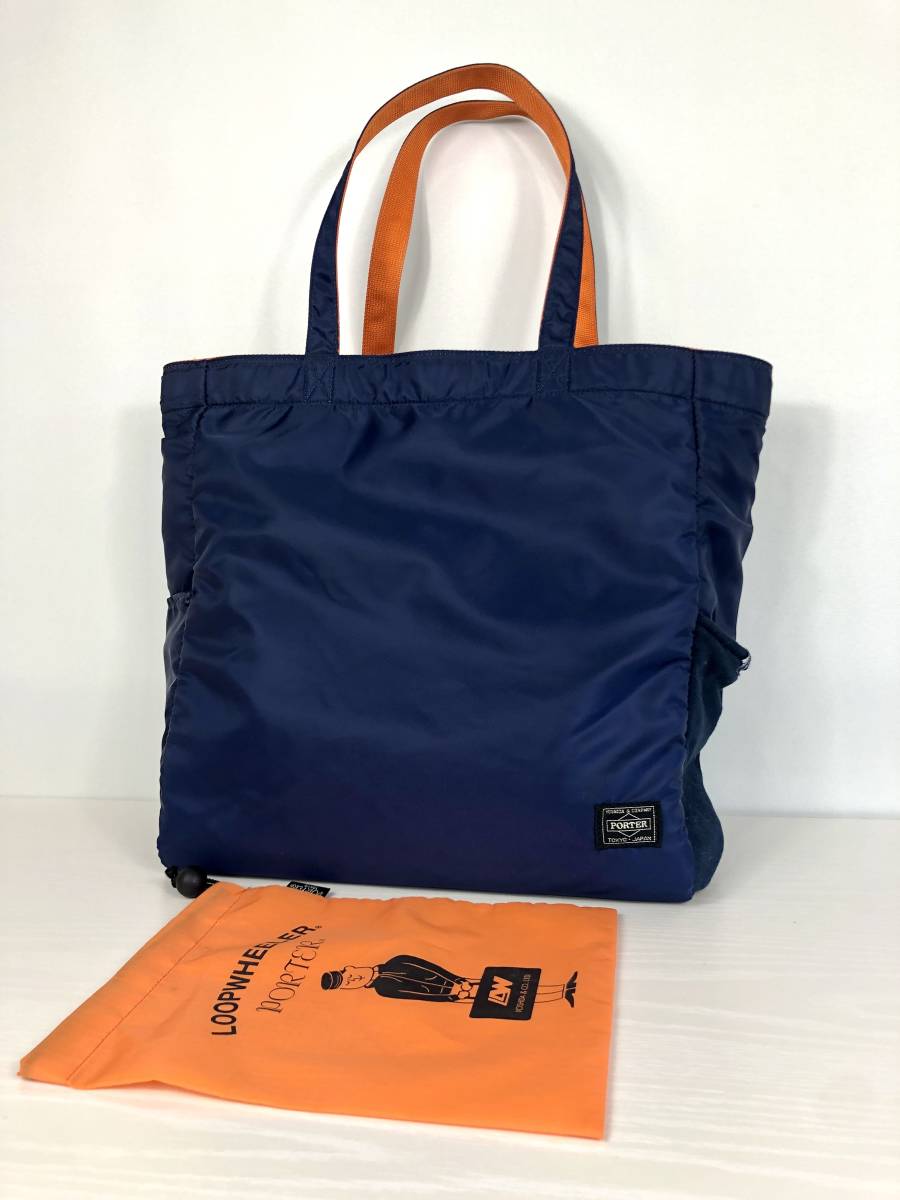 LOOPWHEELER✖️PORTER リバーシブルトートバッグ 安いショップ www