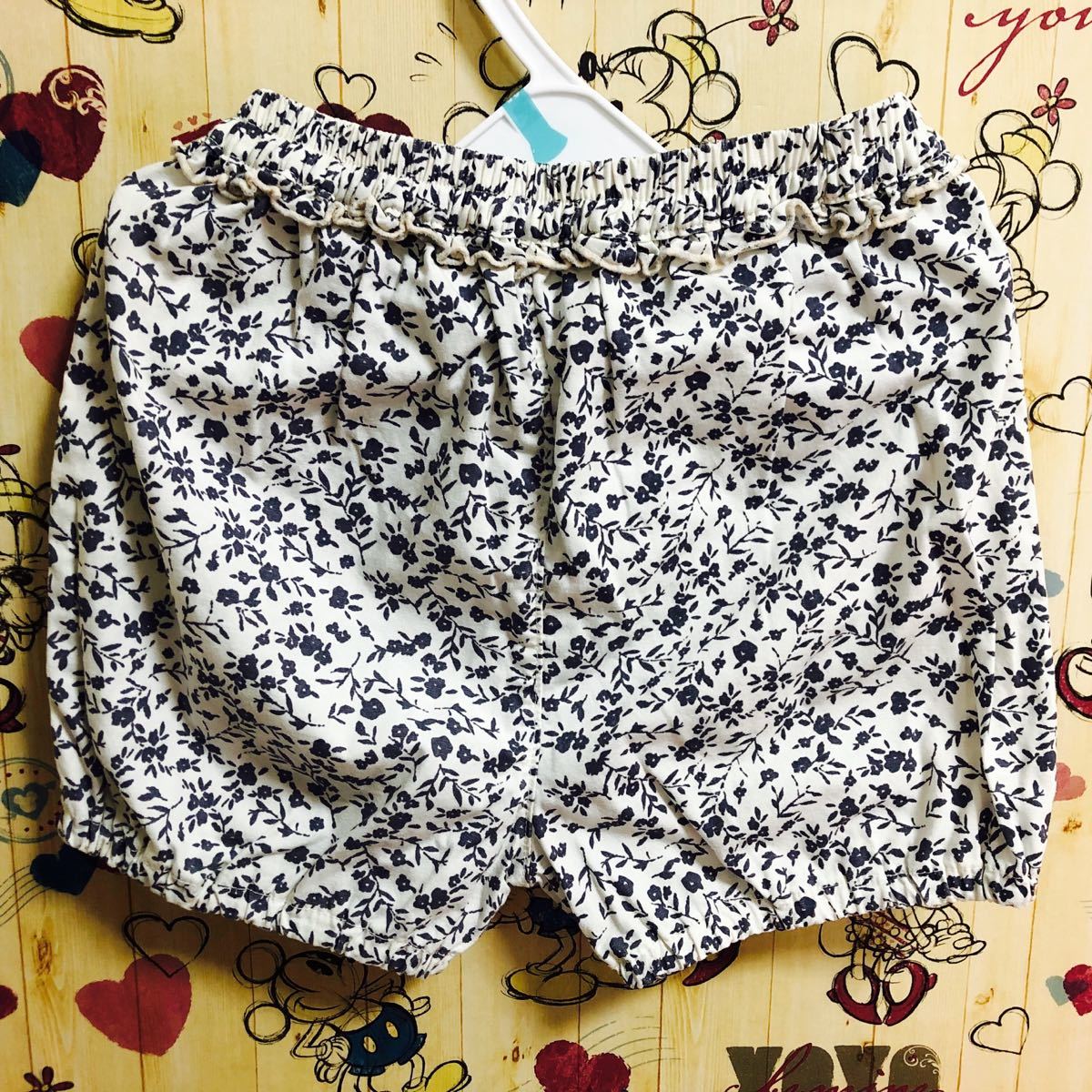 テータテート花柄ショートパンツ 女の子 95サイズ