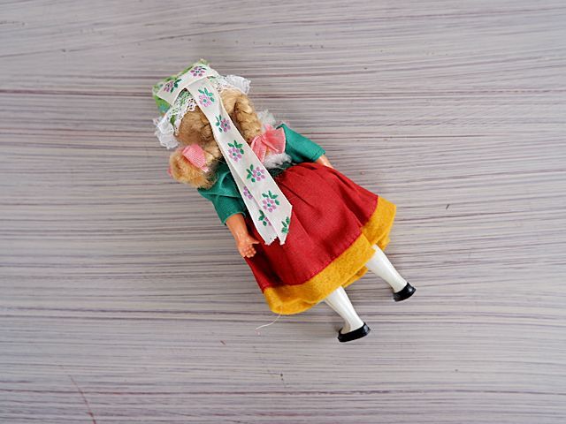 ☆ドイツ/民族衣装のヴィンテージドール２体セット/女の子/チロル人形☆約16.0cm☆の画像8