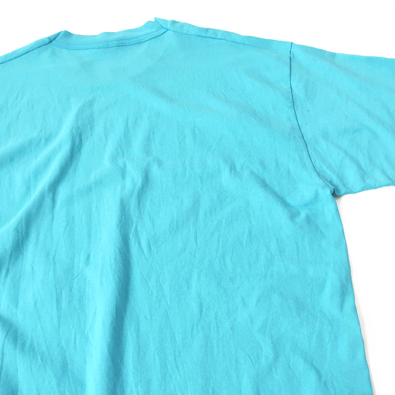 USAビンテージ◎FRUIT OF THE LOOM シングルステッチTシャツ/天竺　ブルー(XL)_画像10