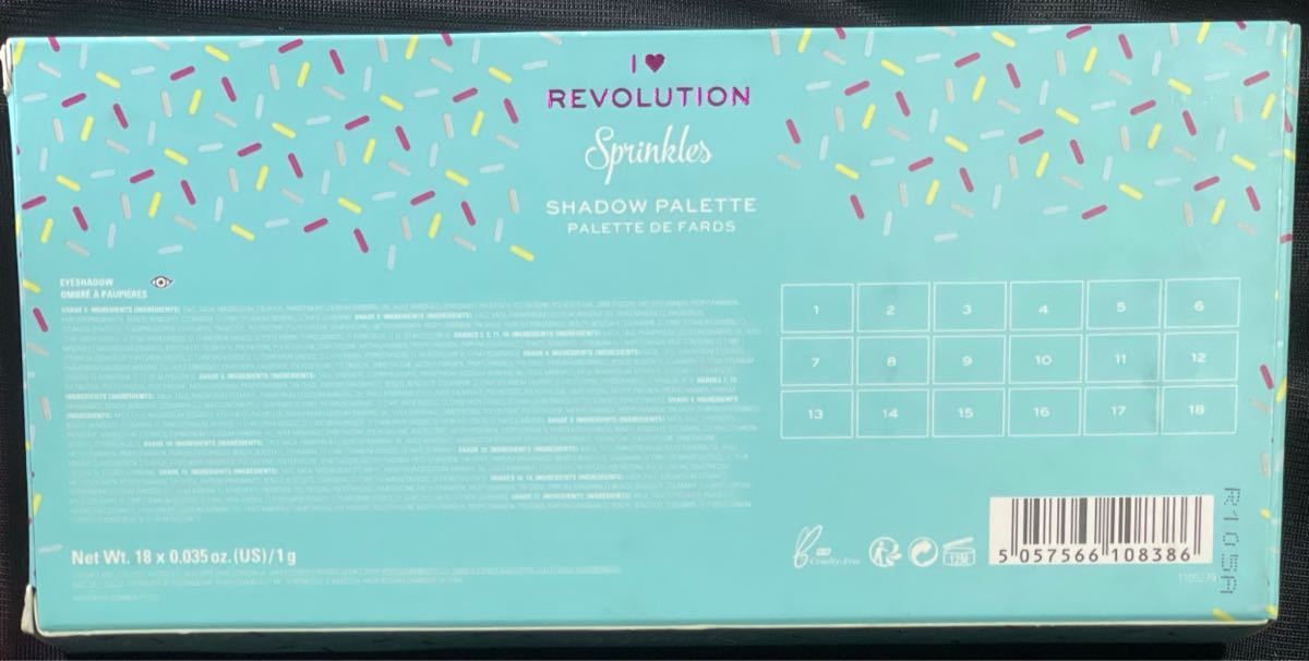 新品　MAKEUP REVOLUTION メイクアップ　レボリューション　チョコレート　アイシャドウパレット　15カラー スプリンクルス