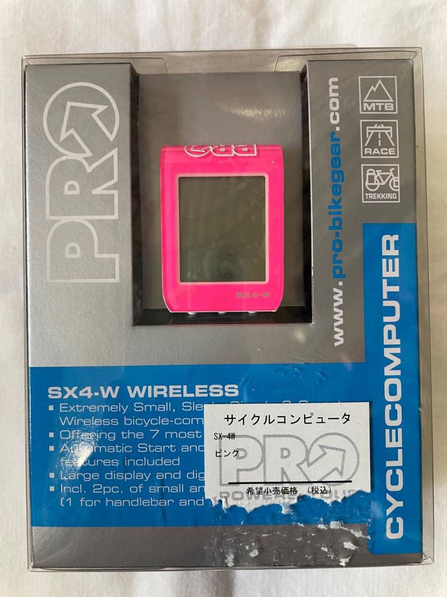 [超レアモノ] SHIMANO PRO　シマノプロ　サイクルコンピュータ SX-4W　ワイヤレス　ピンク