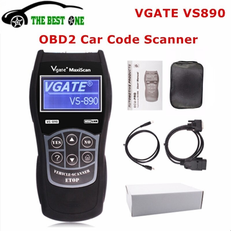 傷ナシ 領収書可 高品質※日本語対応 VS-890 OBD2 スキャナーVgate 故障診断機 簡単取付 車の状態を診断 ダイアグ エラーコード消去_画像2