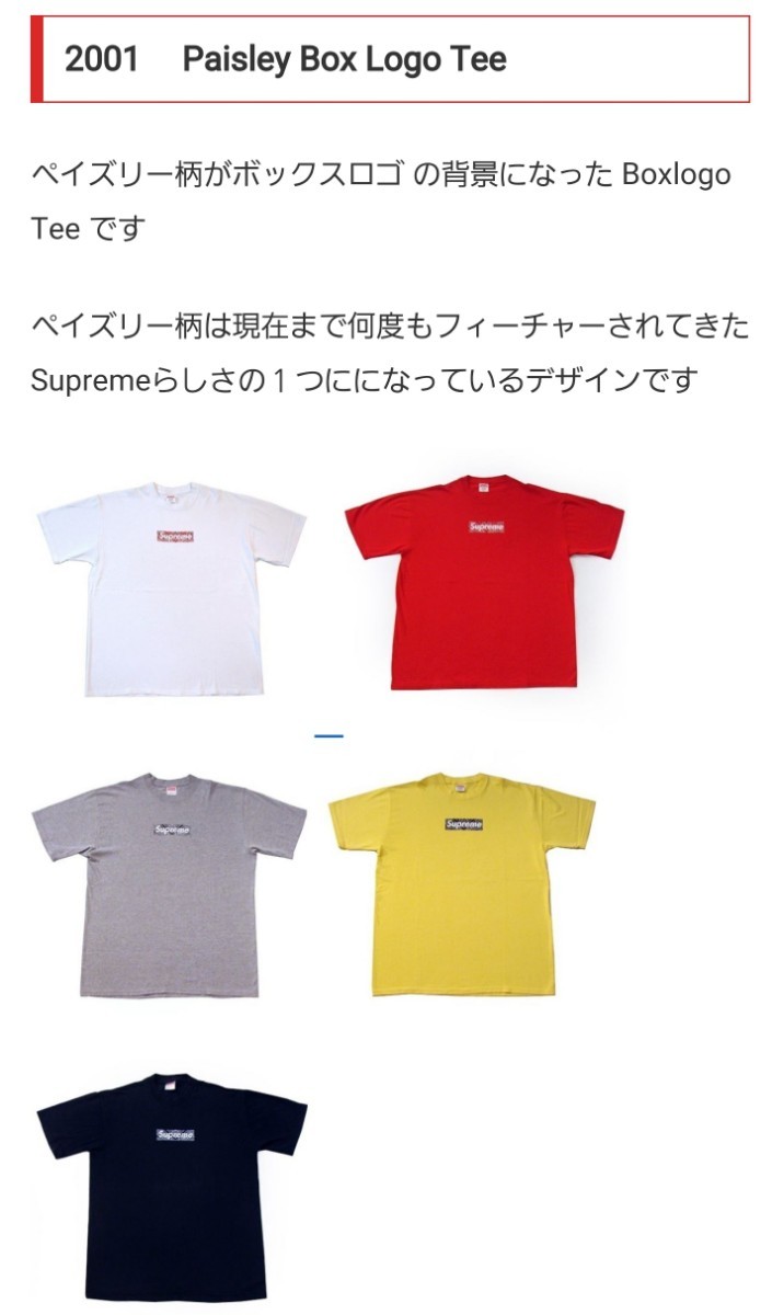 Supreme レア 初期 ペイズリー Box Logo tee　シュプリーム