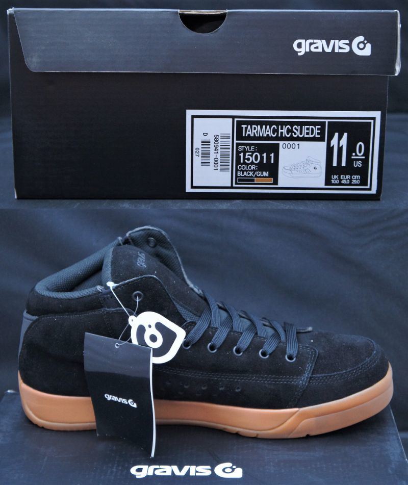 SALE！【新品】US11 29cm GRAVIS グラビス TARMAC HC SUEDE タ―マック ハイ スエード BLACK/GUM_画像10