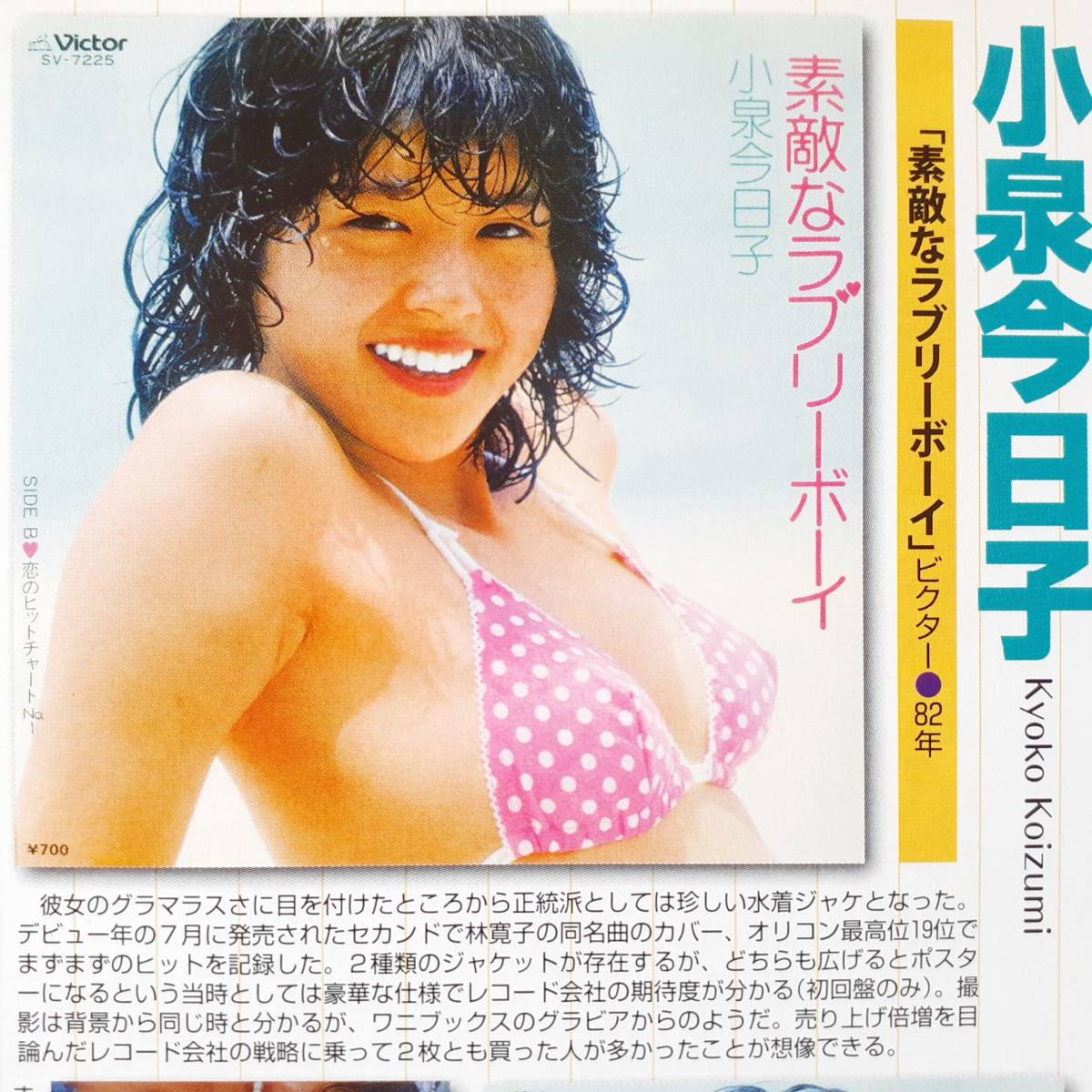 ◎水着レコードジャケ写特集☆小泉今日子☆石田ゆり子☆ドリーン・ボイド☆鳥越マリ☆ほか　#昭和#80年代#ハイレグ【A4サイズ/切り抜き3p】_画像1