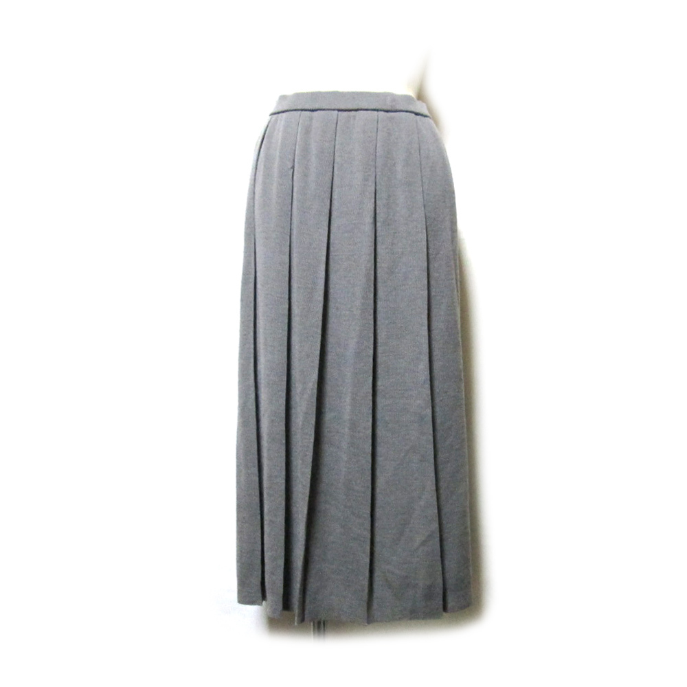 人気新品入荷 Vintage 127323-q イヴサンローラン　ロングニットプリーツスカート LAURENT　ヴィンテージ SAINT YVES スカート
