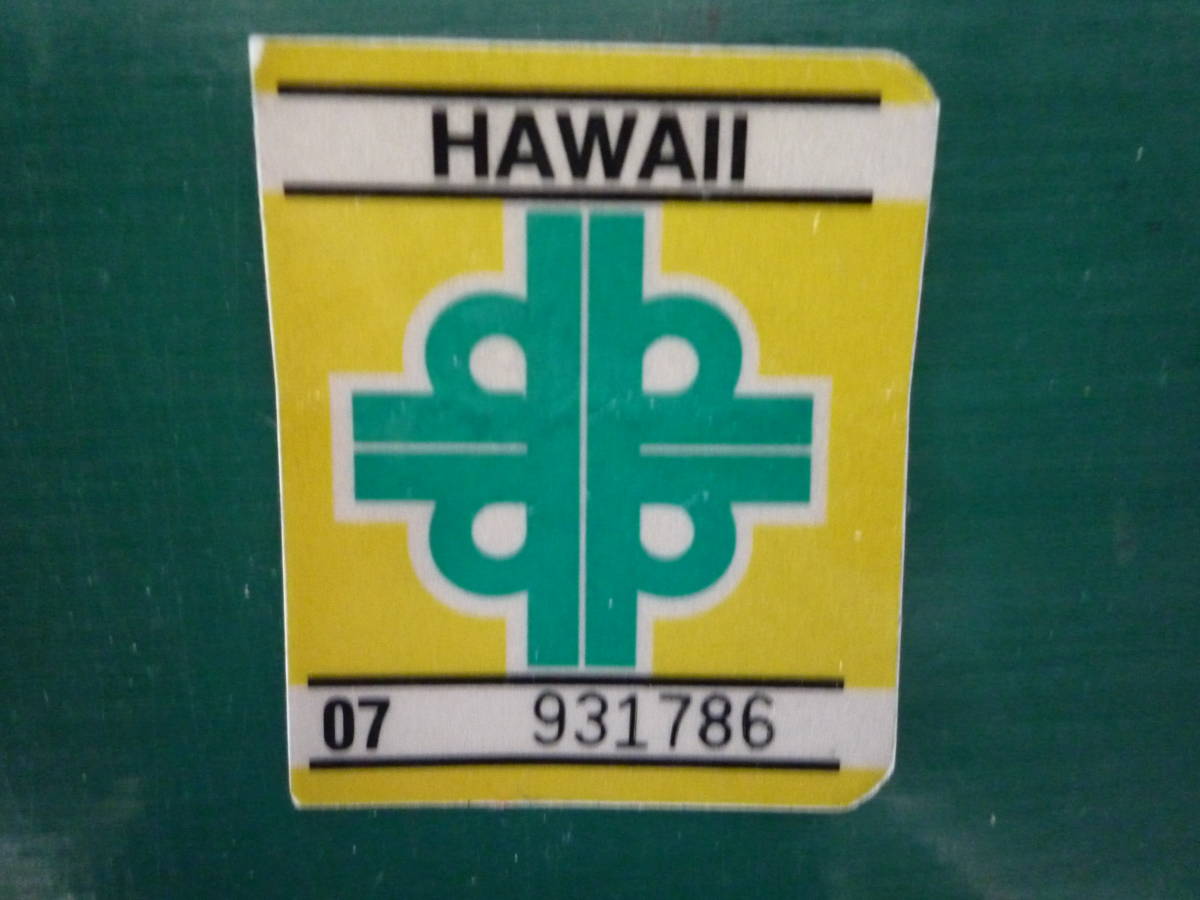 ハワイの車検ステッカー　黄色　旧ステッカー　本物　反射　inspection インスペクション　リーコン　RECON　USDM　HDM_画像1