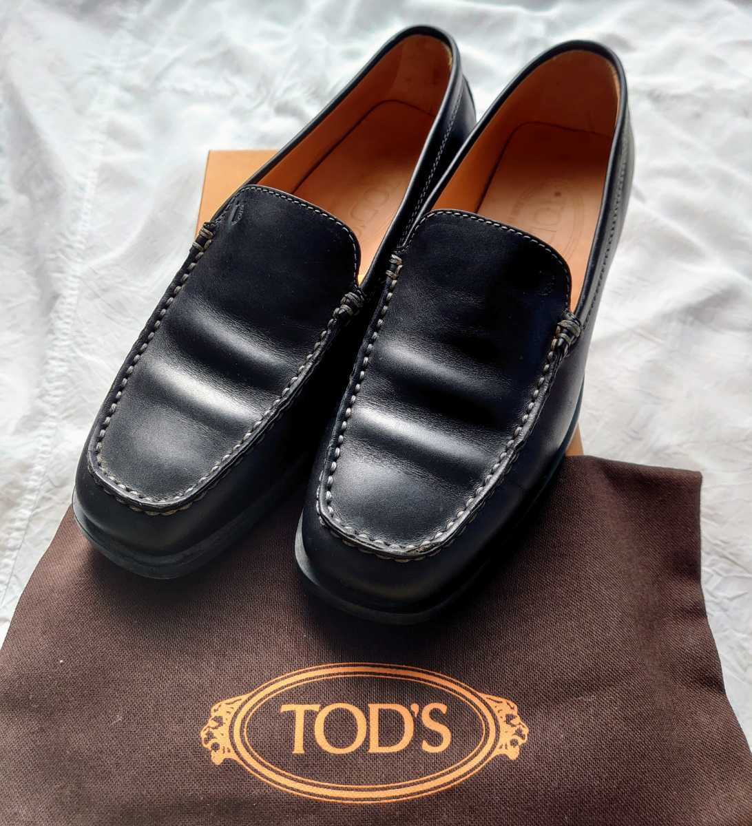 いラインアップ TOD'S 黒 ドライビングシューズ トッズ ブラック 1/2