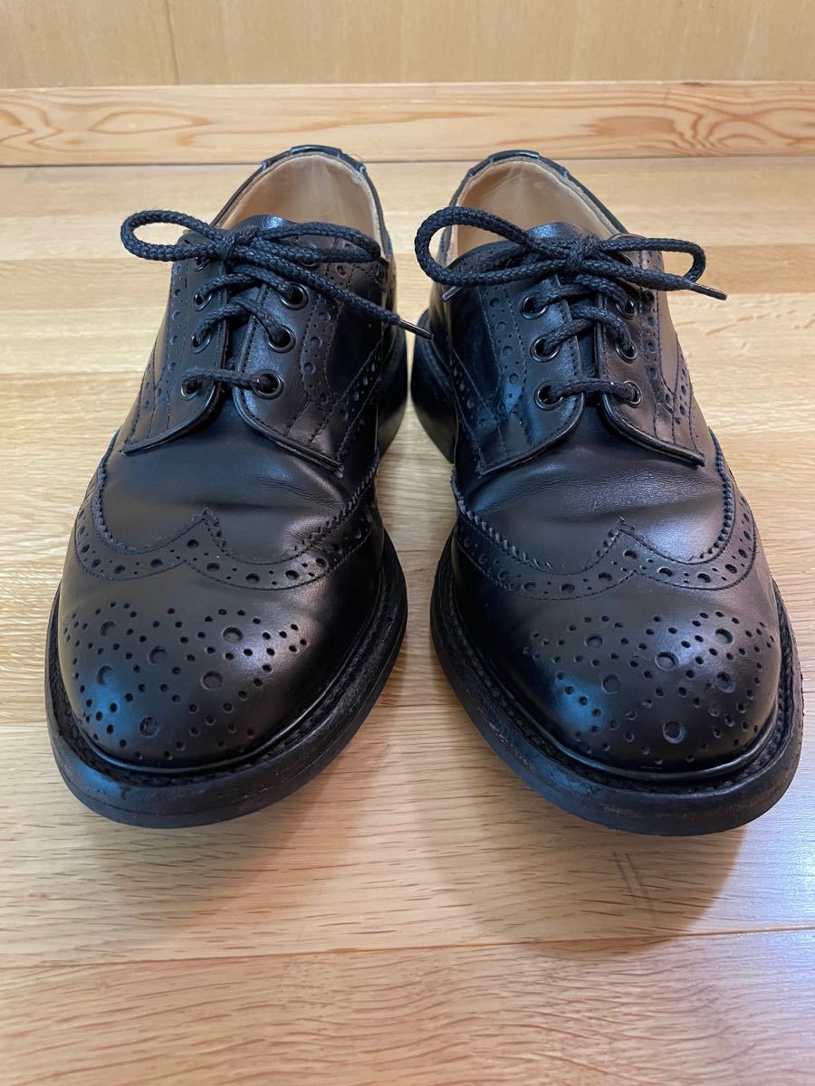 トリッカーズ バートン 黒 TRICKERS UK8/26.5cm ウイングチップ - www