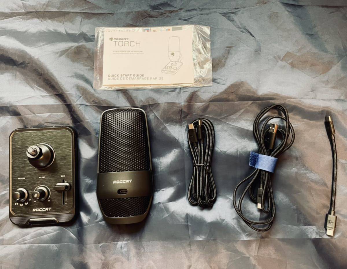超美品 ROCCAT TORCH スタジオグレード USB ストリーミング コンデンサーマイク ゲーミング ロキャット トーチ 使用1回のみ